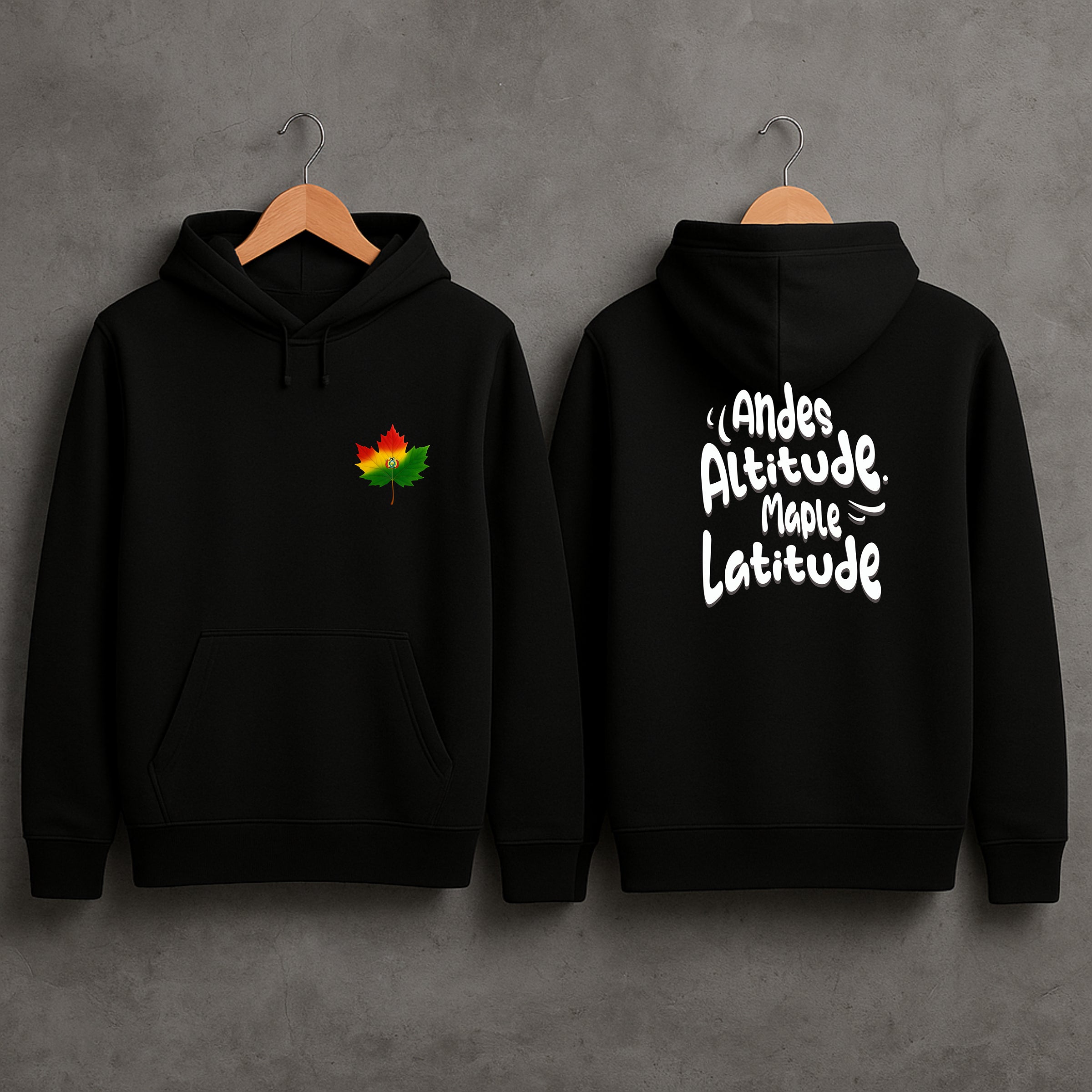 Axis - Left Chest Unisex Hoodie - Double-Sided Printed