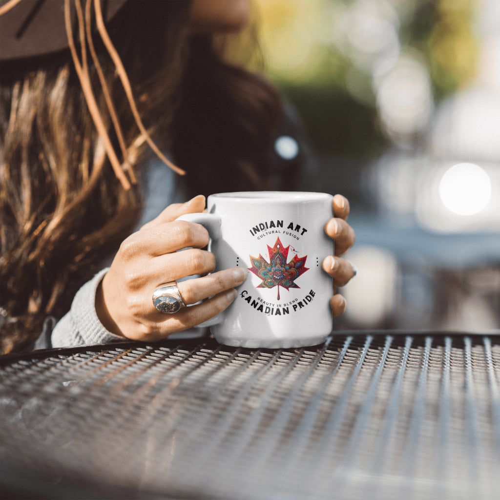 Indigo - White Coffee Tea Mug